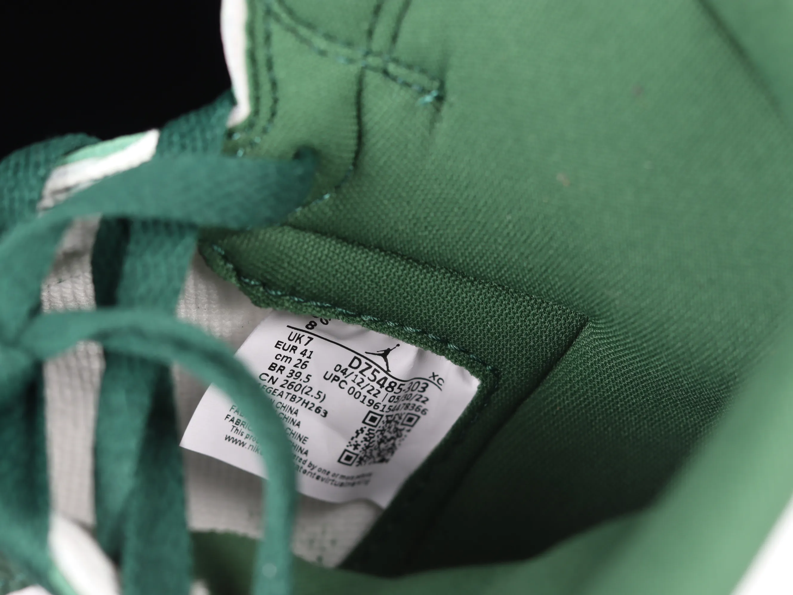All categories Air Jordan Jordan series basketball shoes Air Jordan 1 High Air Jordan 1 High OG "Gorge Green" AJ1 Joe 1 white and green stitching DZ5485-303